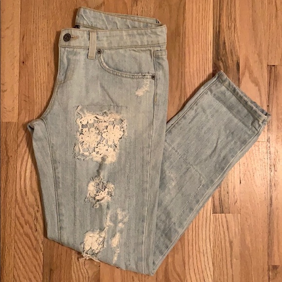 Carmar Denim - LF floral distressed boyfriend jeans